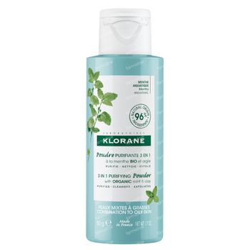 Klorane 3 in 1 Purifying Powder with Organic Mint & Clay 50 g