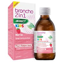 Broncho 2 en 1 Kids Sirop Contre la Toux Goût de Fraise - Toux Sèche, Toux Grasse 120 ml