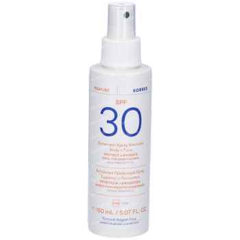 Korres Yoghurt Sunscreen Spray Emulsion Face & Body SPF30 150 ml