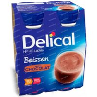 Delical Boisson Lactée HP-HC Chocolat 4x200 ml