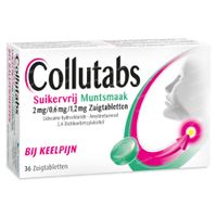 Collutabs Suikervrij Muntsmaak 2 mg/0,6 mg/1,2 mg 36 zuigtabletten