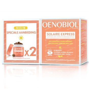 Oenobiol Solaire Express - Stralende Zongebruinde Huid DUO 2x15 capsules