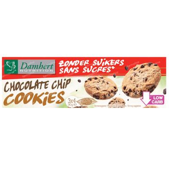 Damhert Zonder Suikers Chocolate Chip Cookies 90 g