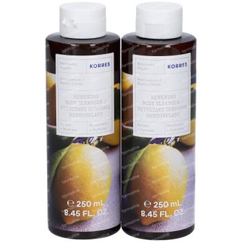 Korres Basil Lemon Renewing Body Cleanser 1+1 GRATIS 2x250 ml