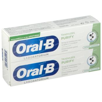 Oral-B Tandpasta Lab Purify Deep Clean DUO 2x75 ml