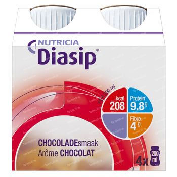 Diasip Chocolat Nouveau Modèle 4x200 ml
