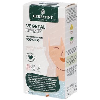Herbatint Vegetal Color – 100% Biologische, Vegan Haarkleuring en -Verzorging – met Ayurvedische Planten – Neutral Cassia Power 100 g