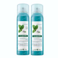 Klorane Detox Dry Shampoo with Organic Aquatic Mint DUO 2x150 ml spray