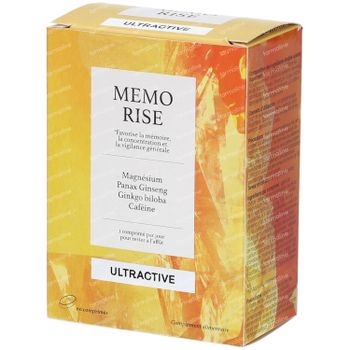 Ultractive Memo Rise - Ondersteunt het Geheugen, de Concentratie en de Algemene Alertheid 60 tabletten