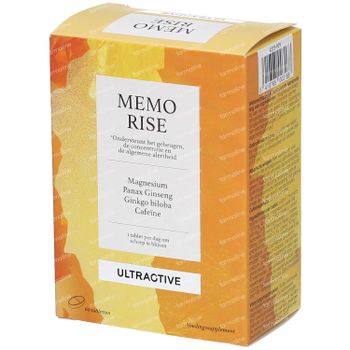 Ultractive Memo Rise - Ondersteunt het Geheugen, de Concentratie en de Algemene Alertheid 60 tabletten