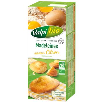 Valpi Bio Gluten Free Madeleines Citroen 6 stuks