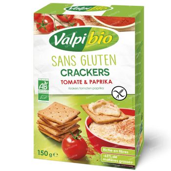 Valpi Bio Gluten Free Crackers Tomaat - Paprika 150 g