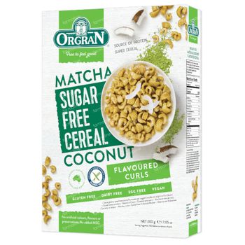 Orgran Cornflakes Matcha - Kokosnoot Suikervrij 200 g