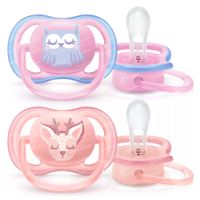 Philips Avent Ultra Air Sucette Berry Girl 0-6 Moins SCF085/02 2 pièces