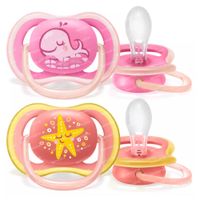 Philips Avent Ultra Air Sucette Berry Girl 6-18 Moins SCF085/04 2 pièces