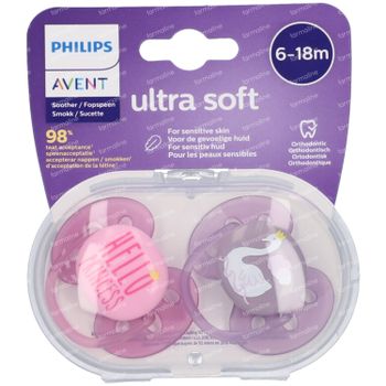 Philips Avent Ultra Soft Fopspeen 6-18 Maanden SCF228/01 2 stuks