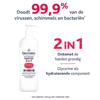 Dermalex Alcoholische Handgel 2-in-1 600 ml pomp