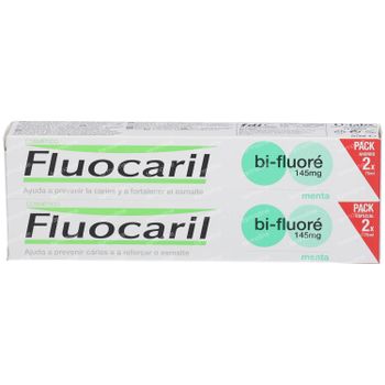 Fluocaril Dentifrice Menthe Bi-Fluoré 145mg DUO 2x75 ml