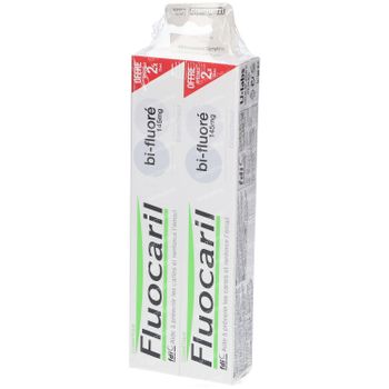 Fluocaril Tandpasta Whitening Bi-Fluor 145mg DUO + Tandenborstel GRATIS 1 set