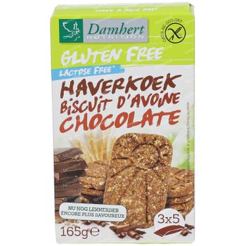 Damhert Gluten Free Haverkoek Chocolade 3x5 stuks