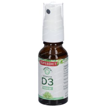 Superdiet Plantaardige Vitamine D3 Spray 20 ml