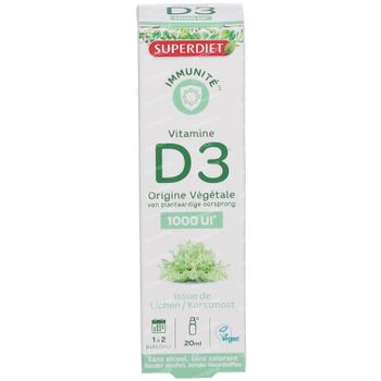 Superdiet Plantaardige Vitamine D3 Spray 20 ml