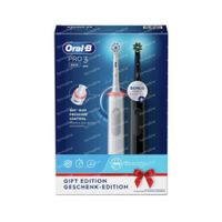 Oral-B Pro 3 3900 Elektrische Tandenborstel Wit & Zwart DUO 1 set