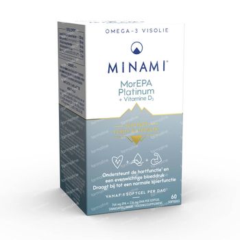 Minami® MorEPA Platinum + Vitamine D3 60 capsules