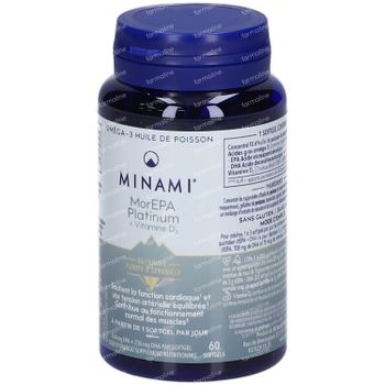 Minami MorEPA Platinum + Vitamine D3 60 kapseln