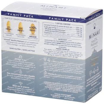 Minami® MorEPA Platinum + Vitamine D3 120 capsules