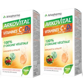 Arkovital Vitamine C + D3 DUO 2x20 bruistabletten