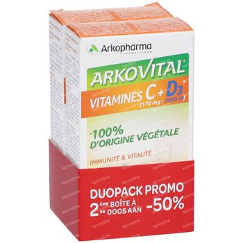 Arkovital Vitamine C + D3 DUO 2x20 bruistabletten