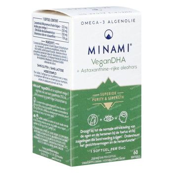 Minami VeganDHA + Oléorésine Riche en Astaxanthine 60 gélules souples