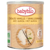Babybio Biologische Vanillegranen met Quinoa – Biologische Babyvoeding  - Babygranen – vanaf 6 Maanden 220 g