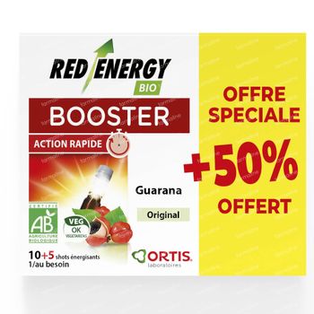 Ortis Red Energy Bio + 5 Ampoules GRATUITES 10+5x15 ml