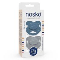 nosko® Fopspeen Blauw - Grijs 6-18 Maanden 2 stuks