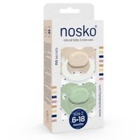 nosko® Sucette Beige - Vert 6-18 Moins 2 pièces