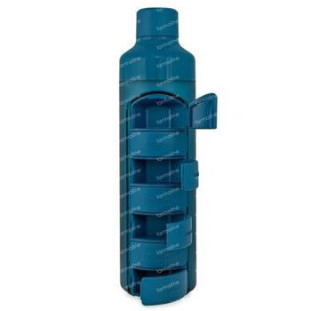 YOS Water Bottle & Pill Box Weekly Bold Blue 1 stuk