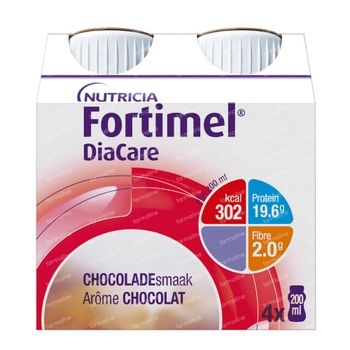 Fortimel DiaCare Chocolade 4x200 ml