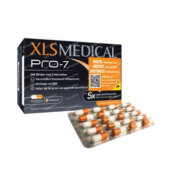 XLS Medical Pro-7 - GRATIS PERSOONLIJKE COACH + Afslankplan 180 capsules