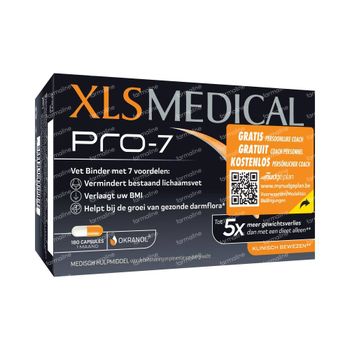 XLS Medical Pro-7 - GRATIS PERSOONLIJKE COACH + Afslankplan 180 capsules