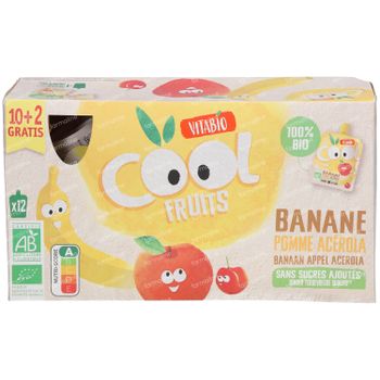 Vitabio Cool Fruits Appel - Banaan Bio 12x90 g