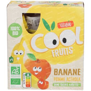Vitabio Cool Fruits Appel - Banaan Bio 4x90 g