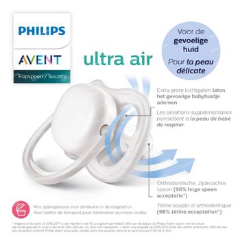 Philips Avent Fopspeen Ultra Air Citroen 6 Maanden+ 2 stuks