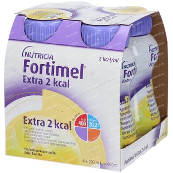 Fortimel Extra 2 Kcal Vanille 4 x 200 ml boisson