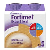 Fortimel Extra 2 Kcal Mokka 4 x 200 ml drankje