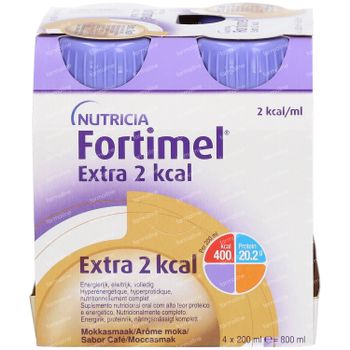 Fortimel Extra 2 Kcal Mokka 4 x 200 ml boisson