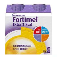 Fortimel Extra 2 Kcal Abrikoos 4 x 200 ml drankje