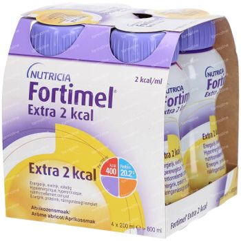 Fortimel Extra 2 Kcal Abrikoos 4 x 200 ml boisson