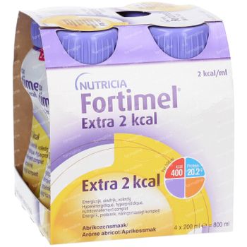 Fortimel Extra 2 Kcal Abrikoos 4 x 200 ml drankje